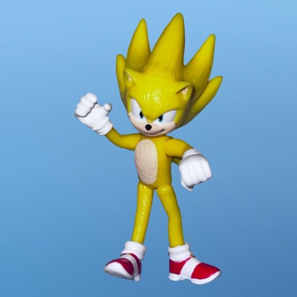Sonic the Hedgehog 2 Movie Super Sonic Bendable Action Figure 2.5” B1 - Picture 1 of 3